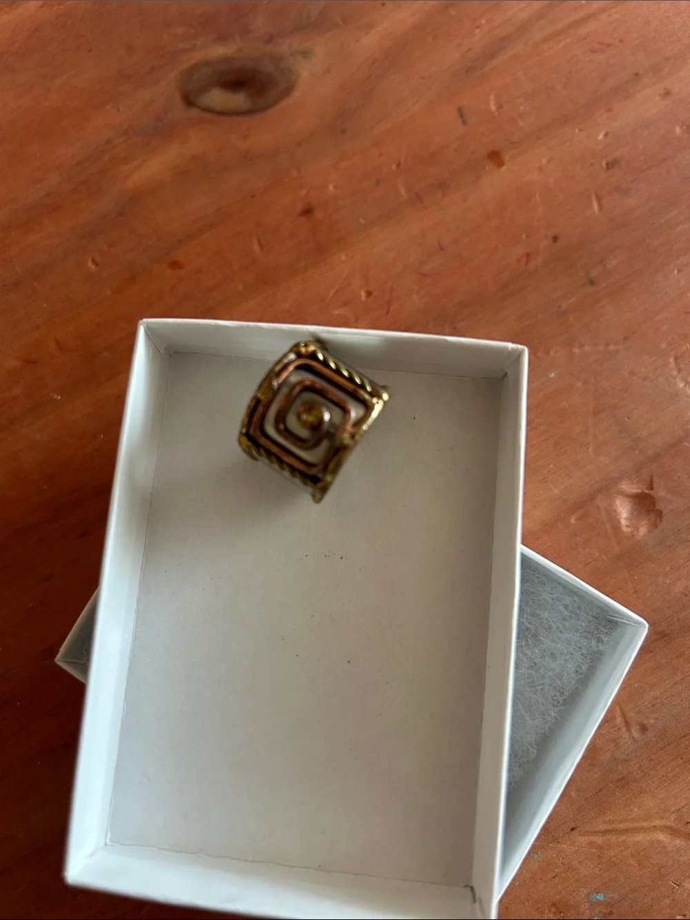 Adjustable Two-Tone Spiral Accent Women's Ring